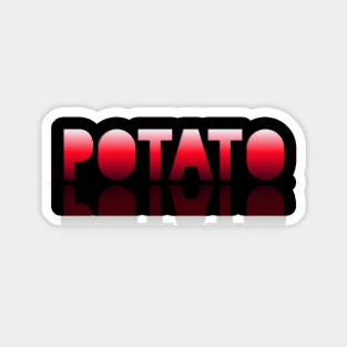 Red Potato - Healthy Lifestyle - Foodie Food Lover - Graphic Typography - Red Sticker